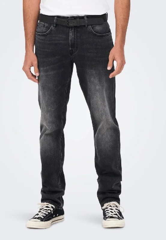 Four Pocket Jeans for Simplicity -Only & Sons - Weft Truetemp Grey Denim - Jeans