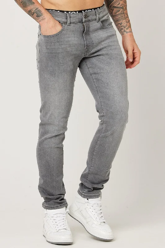 Holiday Jeans for Festive -Hamilton Tapered Jeans - Grey