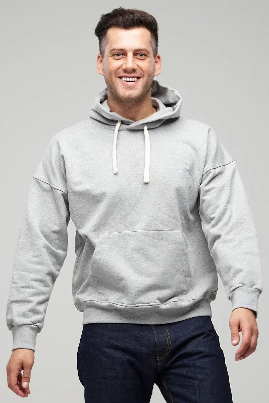 Compression Hoodie for Muscle Support Recovery After Exercise -Men's Heritage Hooded Sweatshirt - Grey