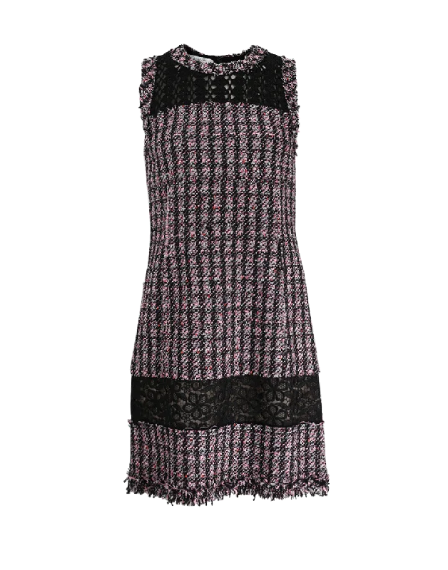 Graduation Dresses for Milestone -Tweed Macrame Dress