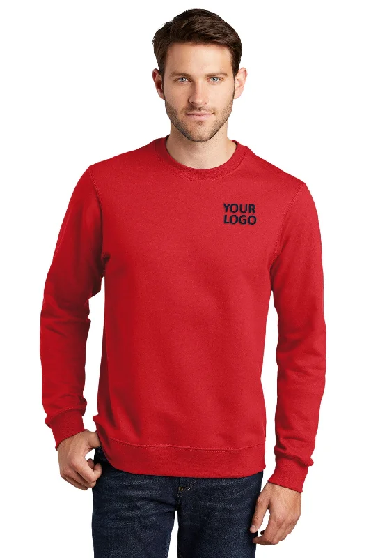 Reversible Hoodie for Two-in-One Outfit Options -Port & Company Fan Favorite Fleece Branded Sweatshirts, Bright Red