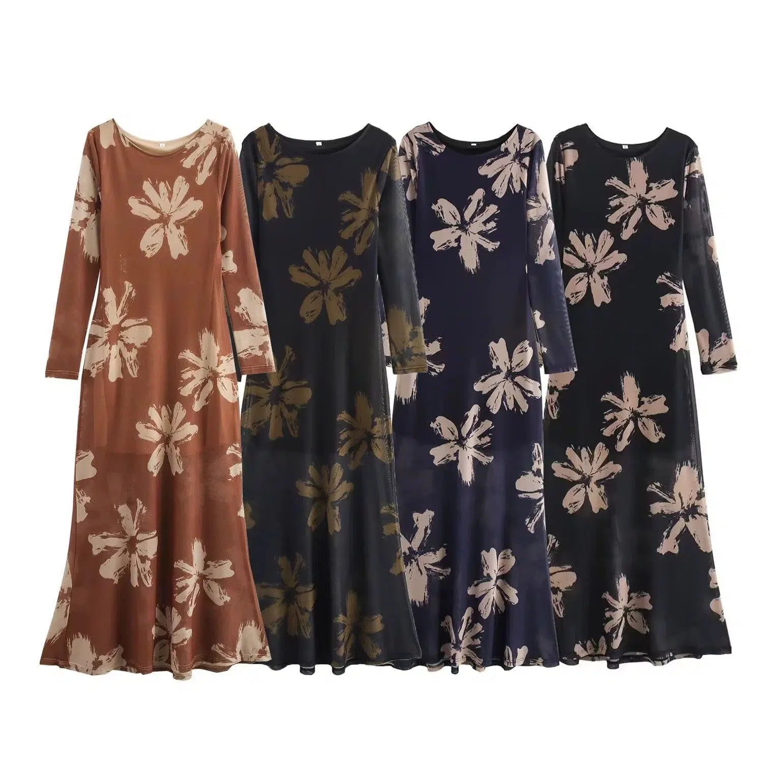 Christmas Dresses for Holiday -Floral Long-Sleeve Sundress