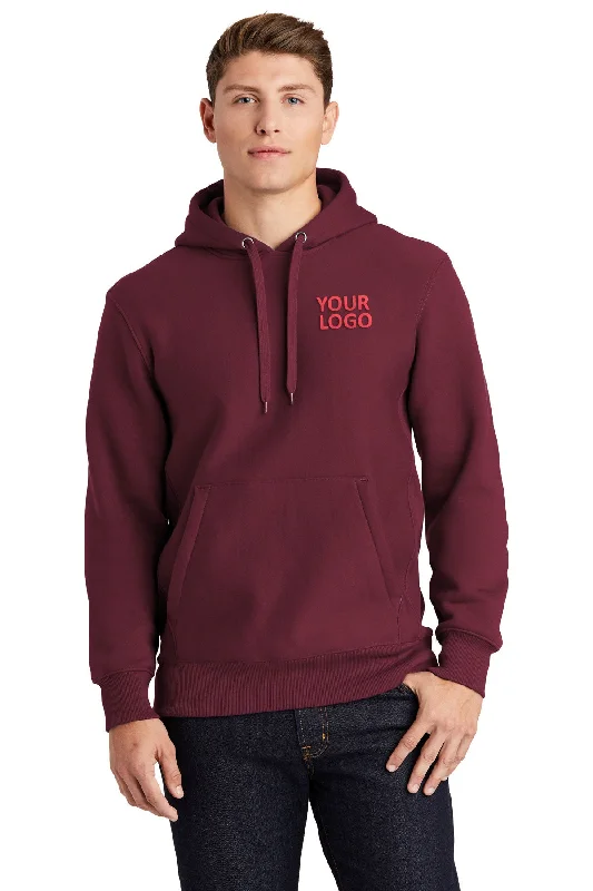 Lightweight Hoodie for Layering in Transition Seasons -Sport-Tek Super Heavyweight Pullover Customized Hooded Sweatshirts, Maroon