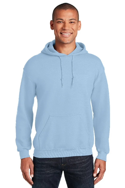 Rabbit Fur Hoodie for Luxurious Warmth High-End Fashion -Gildan Heavy Blend Hooded Sweatshirt Light Blue