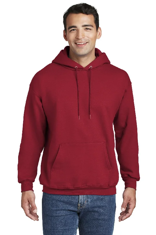 Wool Blend Hoodie with Cable Knit Pattern Winter Snowboard Adventures -Hanes Ultimate Cotton Pullover Hooded Sweatshirt F170 Deep Red