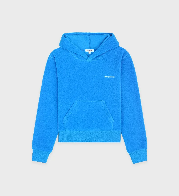 Reversible Hoodie for Two-in-One Outfit Options -Hooded Polar Sweatshirt - Ocean