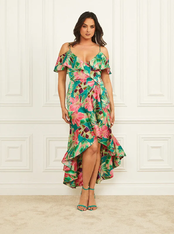 Strapless Dresses for Glamorous -Marciano Paradiso Wrap Midi Dress