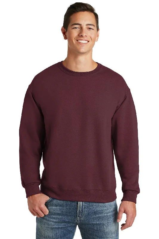 Tactical Hoodie with Multiple Pockets Military Inspired Streetwear -Jerzees Super Sweats NuBlend Crewneck Sweatshirt 4662M Maroon