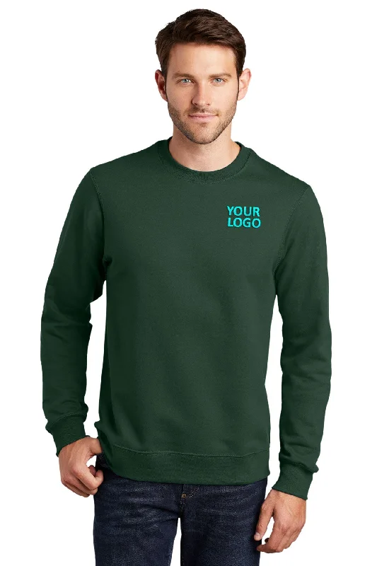 Performance Hoodie with Ventilation Zones Hot Weather Training -Port & Company Fan Favorite Fleece Customized Sweatshirts, Forest Green