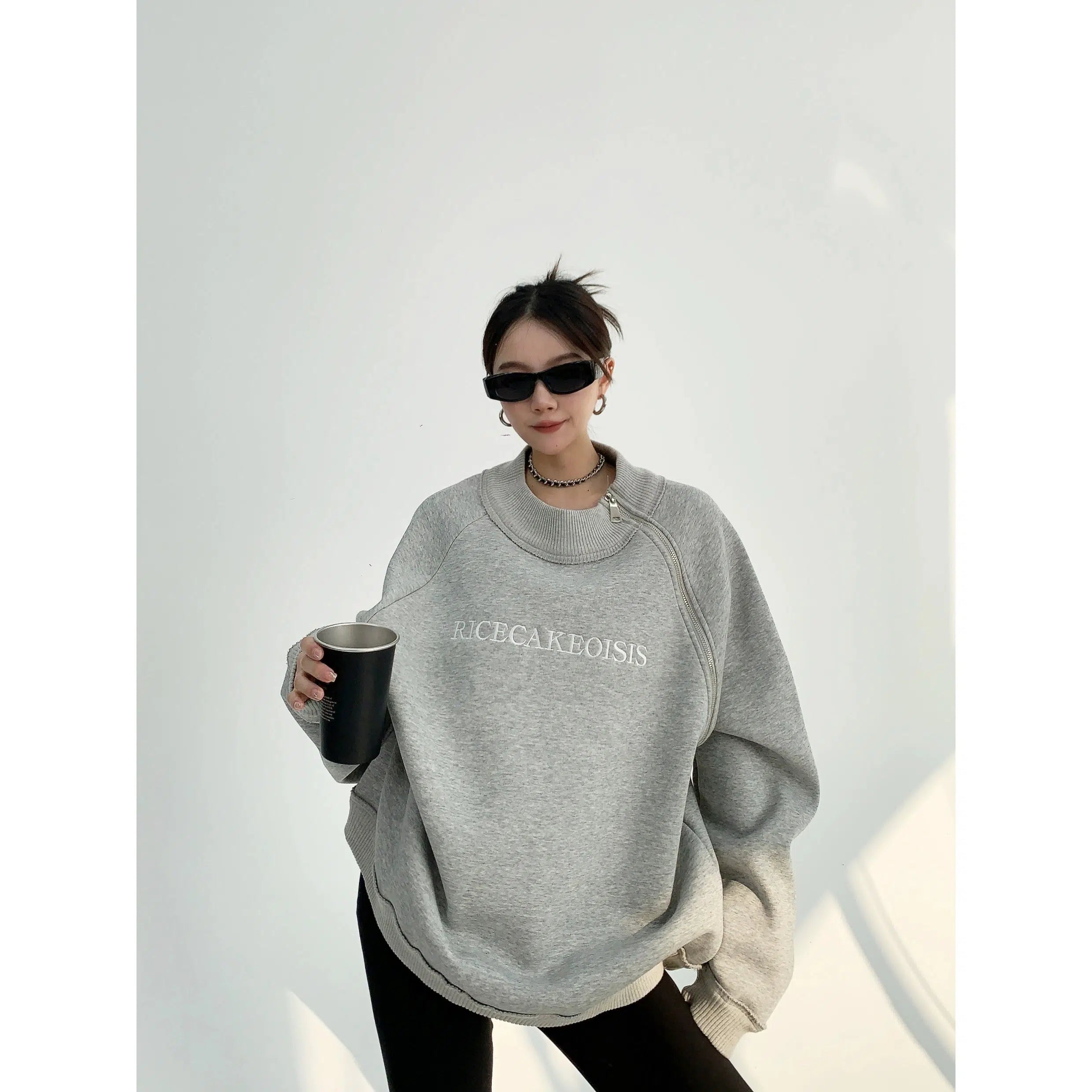 Hooded Sweatshirt with Kangaroo Pocket for Gym Workout Fitness Enthusiasts -Text Print Casual Oversized Sweatshirt