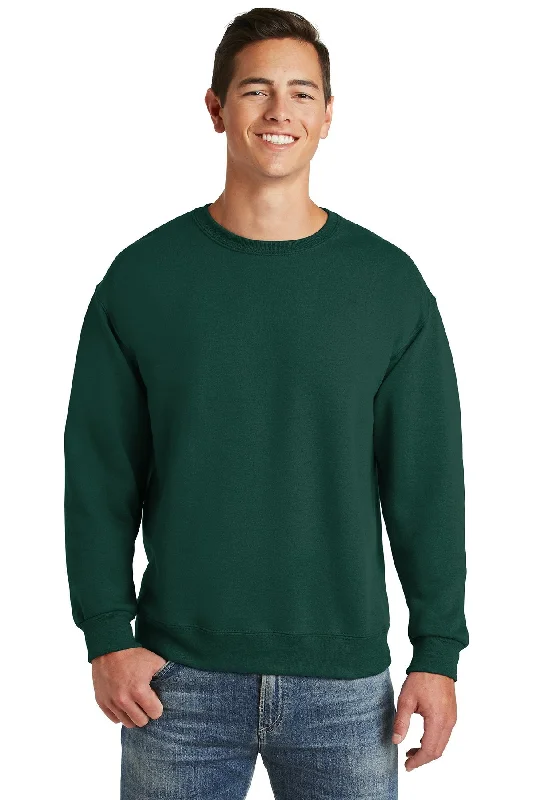 Terry Cloth Sweatshirt for Post-Workout Recovery Comfort -Jerzees Super Sweats NuBlend Crewneck Sweatshirt 4662M Forest Green