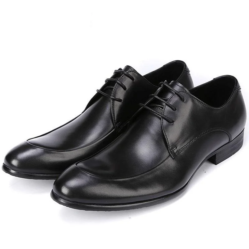 Sundress Dresses for Sunny -Luxury Genuine Leather Lace Up Formal Wedding Dress Shoes for Men