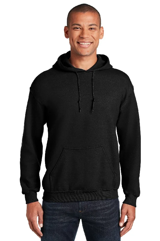 Cargo Hoodie with Multiple Pockets Practical Outdoor Gear -Gildan Heavy Blend Hooded Sweatshirt Black