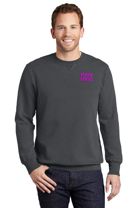 Mesh Hoodie for Ventilation During High-Intensity Sports -Port & Company Pigment Dyed Customized Sweatshirts, Coal