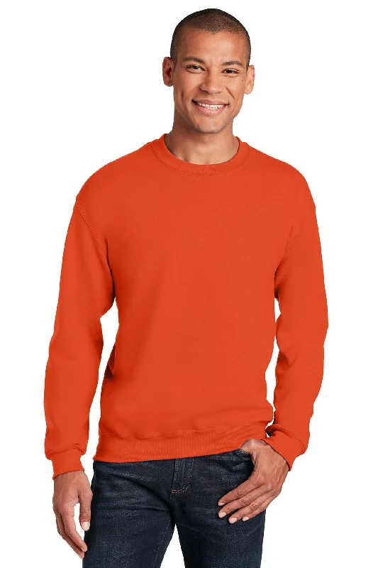 Tactical Hoodie with Hidden Pockets Security Personnel Apparel -Gildan Heavy Blend Crewneck Sweatshirt Orange