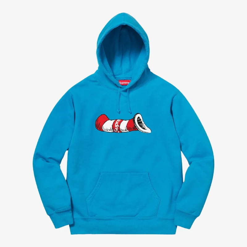 Organic Cotton Hoodie Eco-Friendly Sustainable Fashion -Supreme x Dr. Seuss Hooded Sweatshirt 'Cat in the Hat' Bright Royal (FW18)