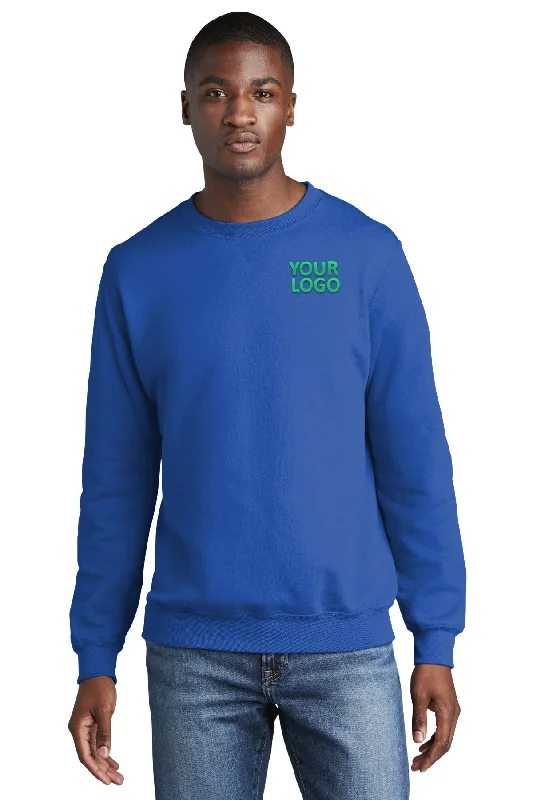 Fleece Hoodie with Hoodie for Ski Lodge Après Ski -Port & Company Core Fleece Branded Sweatshirts, Royal