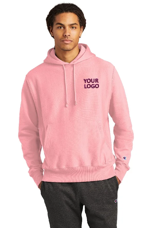 Thermal Underwear Hoodie for Layering Extreme Cold Conditions -Champion Reverse Weave Hooded Sweatshirt, Pink Candy