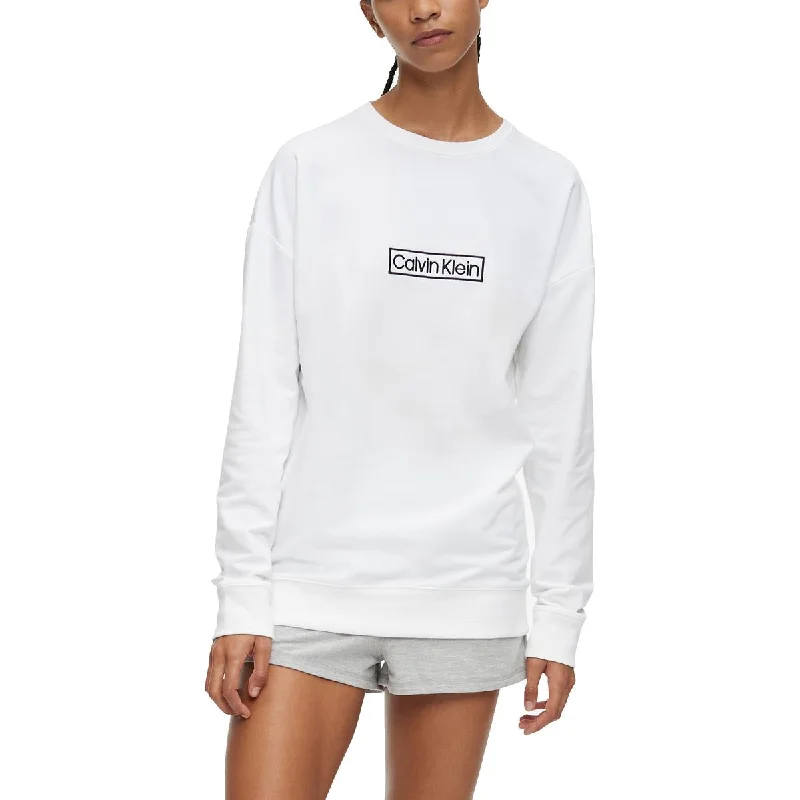 Striped Hoodie with Hoodie for Soccer Team Jerseys -Calvin Klein Women's Reimagined Heritage Crewneck Sleep Sweatshirt