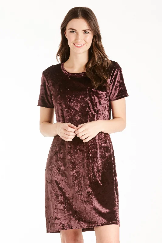 Fringed Dresses for Edgy -Another Love Alex Velvet Dress (Plum)