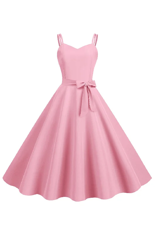 Anniversary Dresses for Special -Blush Spaghetti Straps A Line 1950s Dress