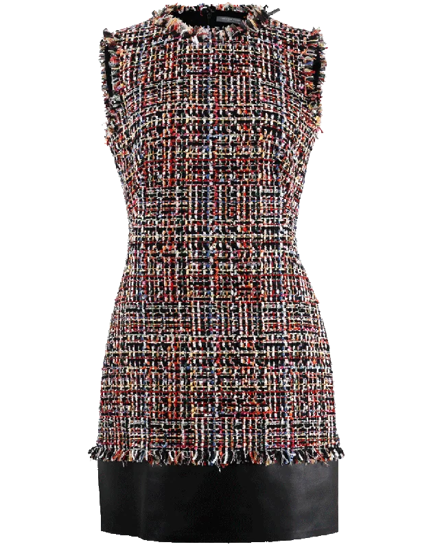 Formal Dresses for Occasions -Tweed Mini Dress