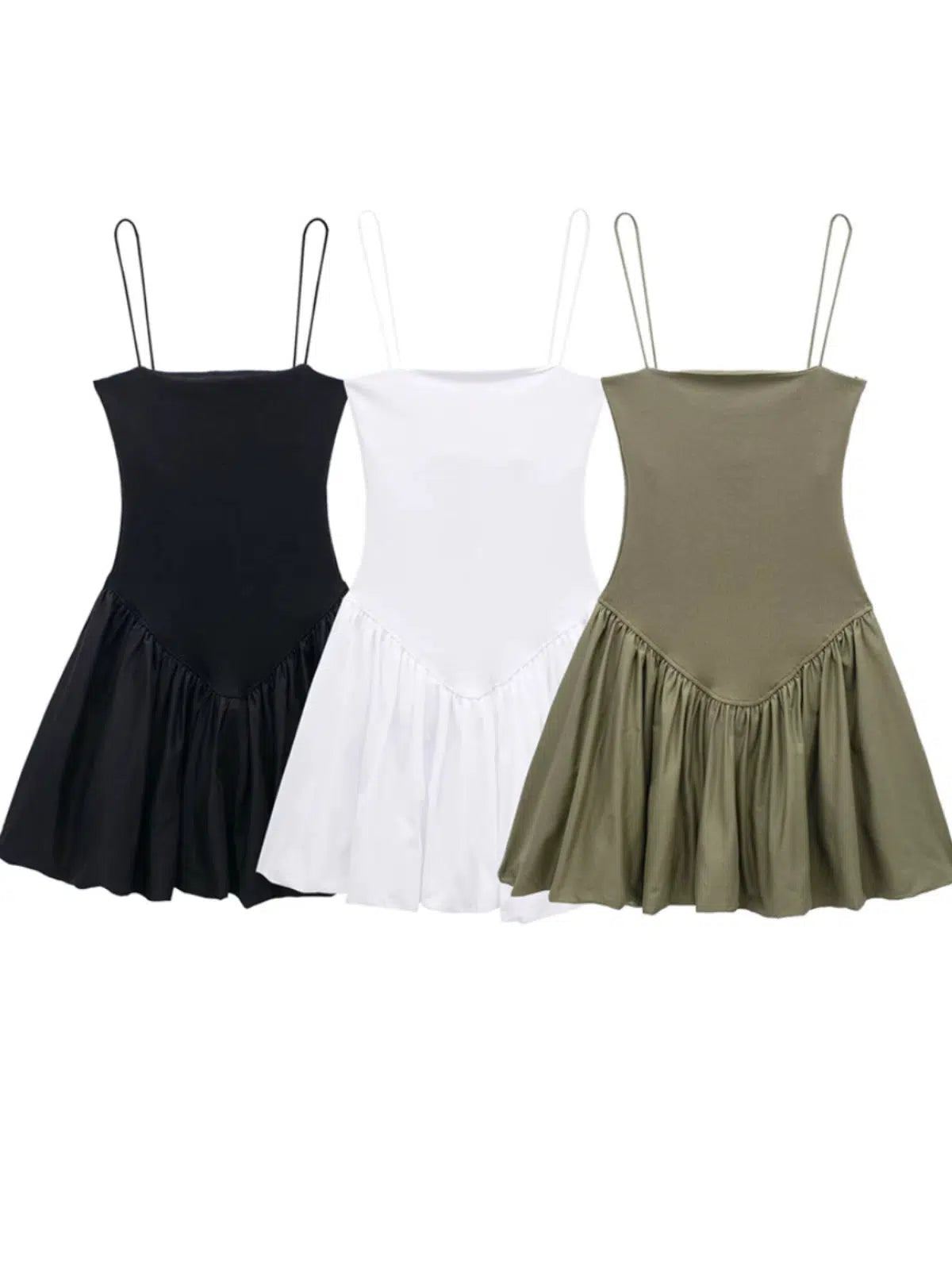 Tie-up Dresses for Decorative -Spaghetti Straps Sleeveless A-Line Sundress