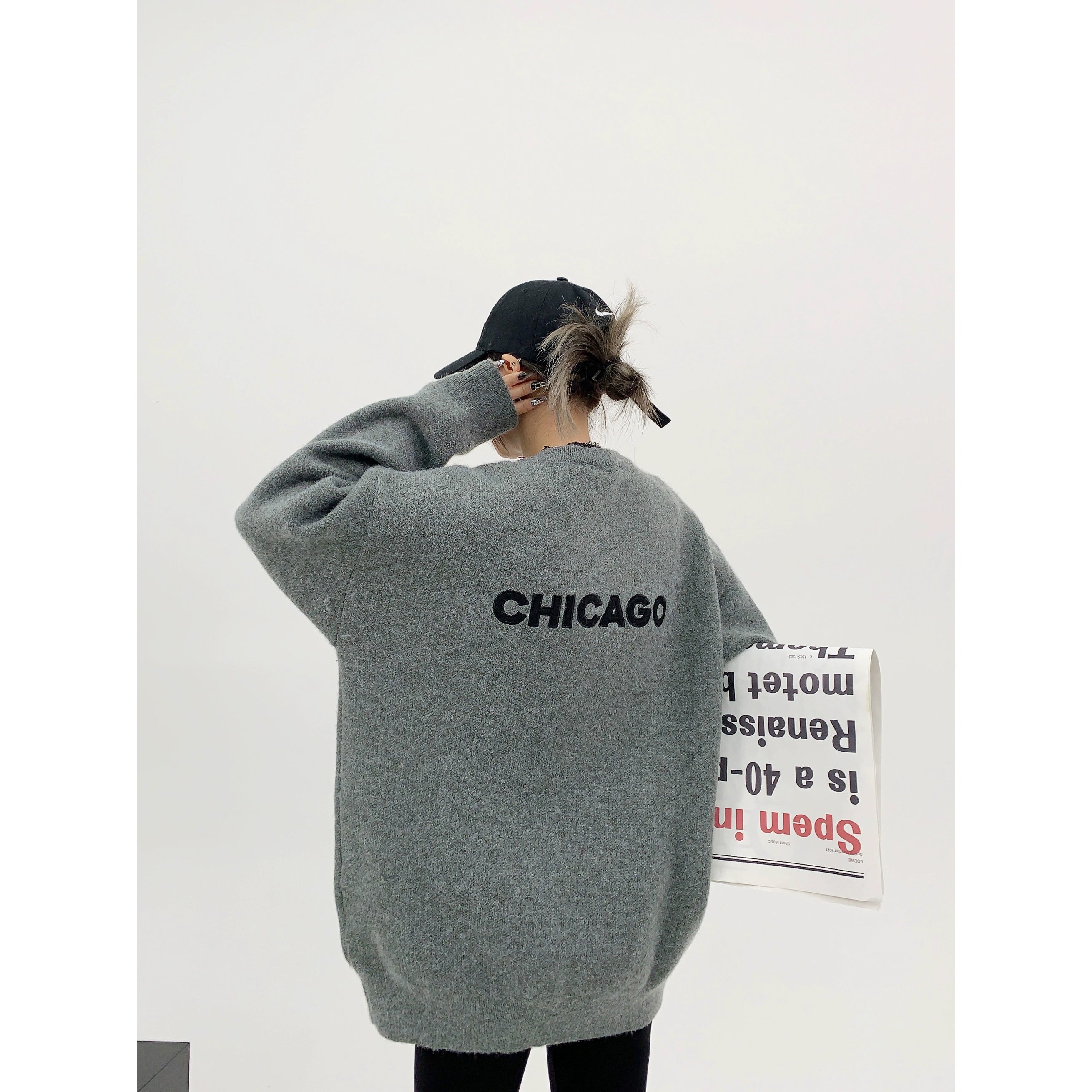 Fitted Hoodie with Mesh Lining for High-Intensity Interval Training -Chicago Graphic Sweatshirt