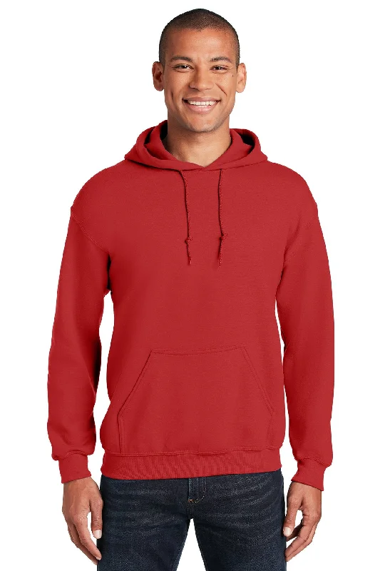 Gradient Dyed Hoodie for Ombre Effect Stylish Streetwear -Gildan Heavy Blend Hooded Sweatshirt Red