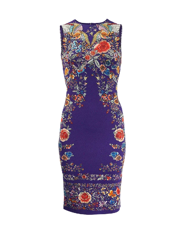 Work Dresses for Professional -Garden Print Dress