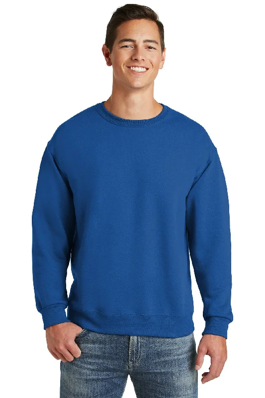 Polo Neck Sweatshirt with Side Pockets Smart Casual Office Wear -Jerzees Super Sweats NuBlend Crewneck Sweatshirt 4662M Royal