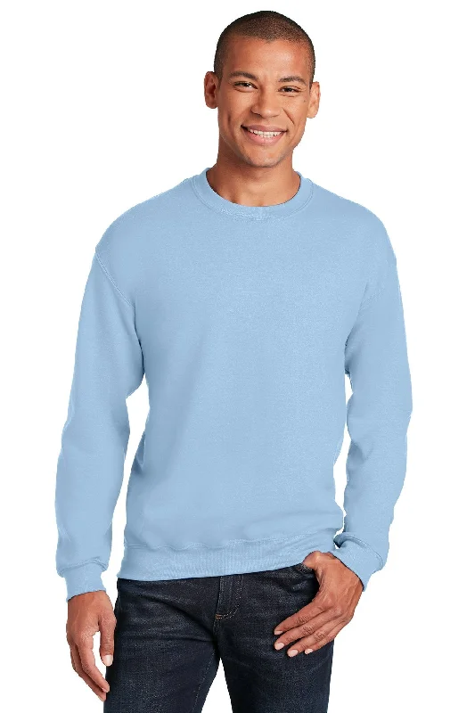 Shearling Hoodie for Après Ski Après Ski Fashion -Gildan Heavy Blend Crewneck Sweatshirt Light Blue