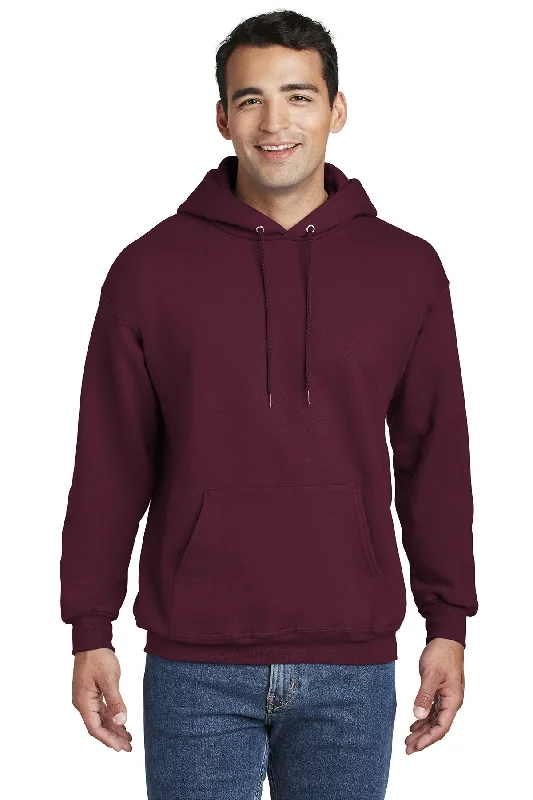 Tie-Dye Sweatshirt with Relaxed Fit Summer Festival Bohemian Style -Hanes Ultimate Cotton Pullover Hooded Sweatshirt F170 Maroon