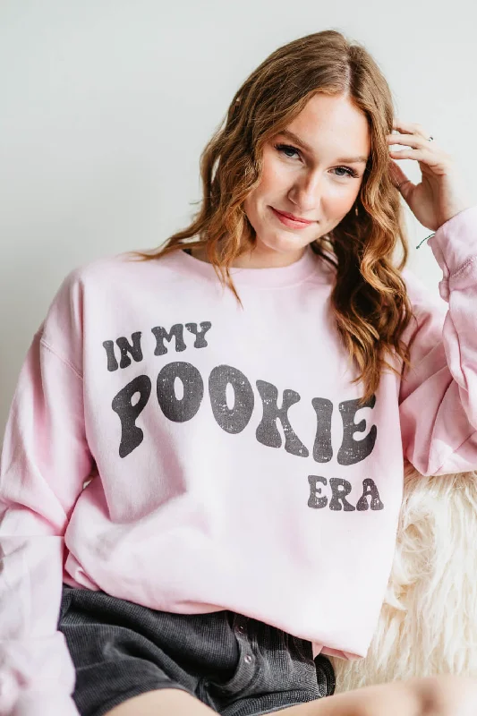 Cozy Fleece-Lined Pullover Hoodie for Cold Winter Days Outdoor Activities -In My Pookie Era Oversized Graphic Sweatshirt for Women in Pink | 31868X-OSS-PINK