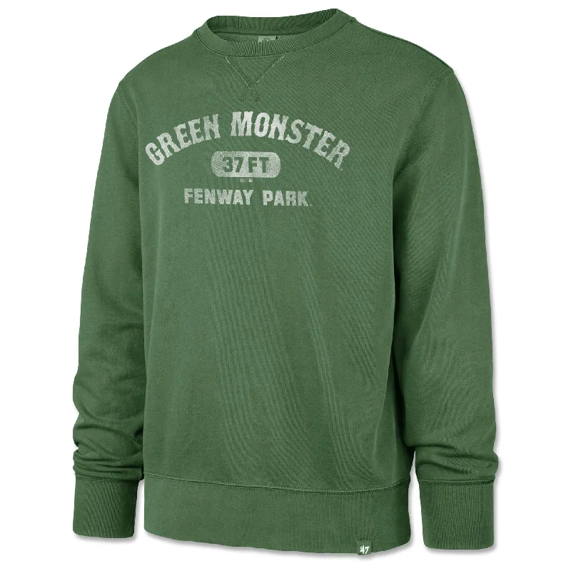 Striped Hoodie with Contrast Hoodie Sporty Athletic Look -47 Hudson CREW Neck Sweatshirt - Green Monster - Meadow