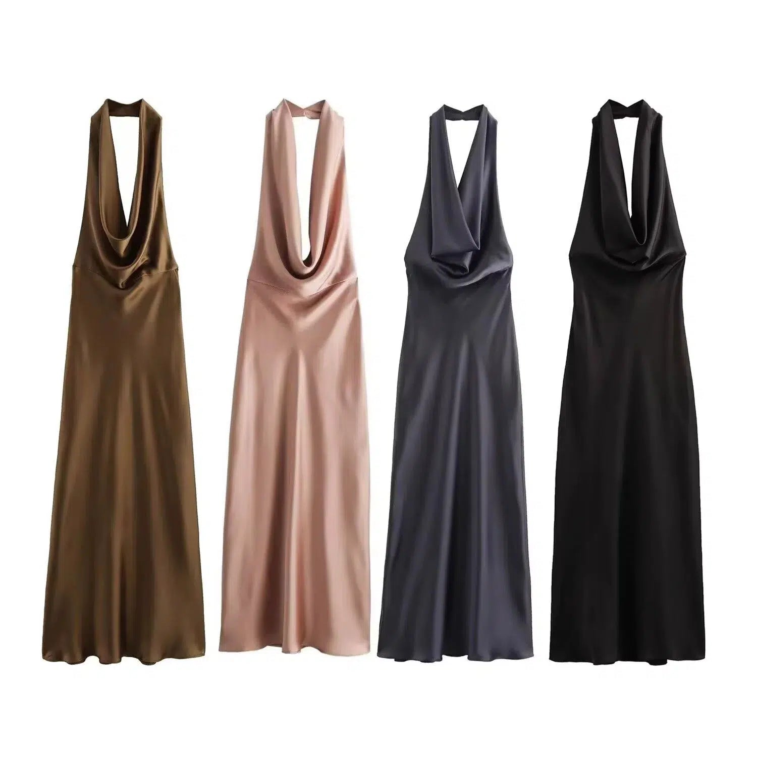 Work Dresses for Professional -Elegant Halter Neck Sundress